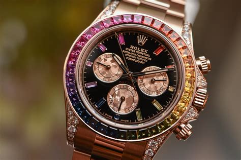 rolex daytona everose rainbow prezzo|rolex daytona watch price.